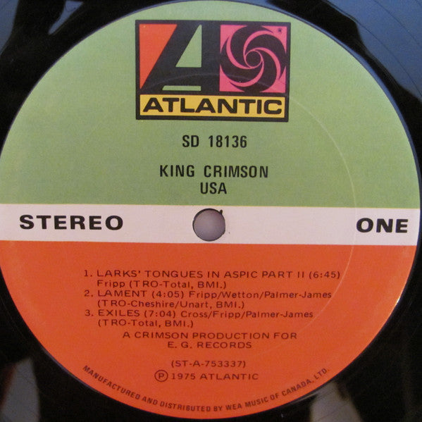 King Crimson : USA (LP, Album)