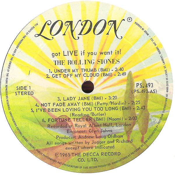 The Rolling Stones : Got Live If You Want It! (LP, Album, RE)