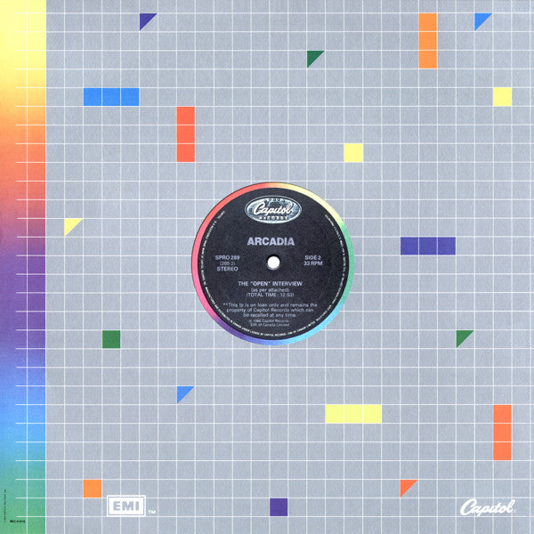 Arcadia (3) : The "Open" Interview (12", Promo)