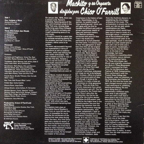 Dizzy Gillespie Y Machito : Afro-Cuban Jazz Moods (LP, Album)