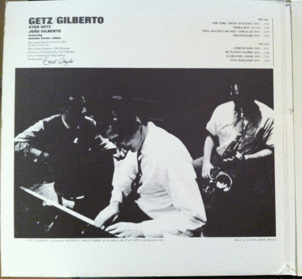 Stan Getz / João Gilberto Featuring Antonio Carlos Jobim : Getz / Gilberto (LP, Album, RE, Gat)