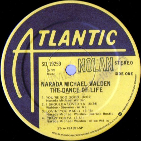 Narada Michael Walden : The Dance Of Life (LP, Album, SP)