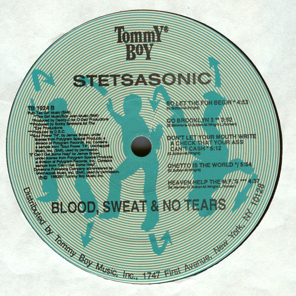 Stetsasonic : Blood, Sweat & No Tears (LP, Album)