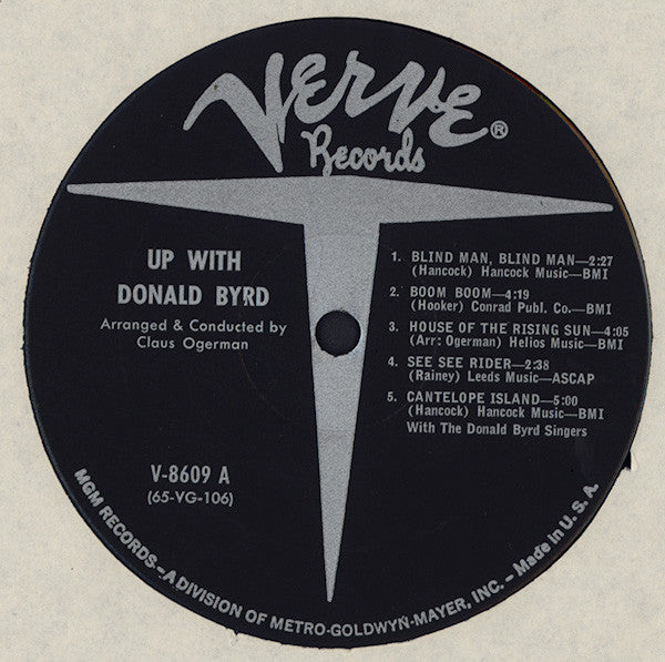 Donald Byrd : Up With Donald Byrd (LP, Album, Mono)
