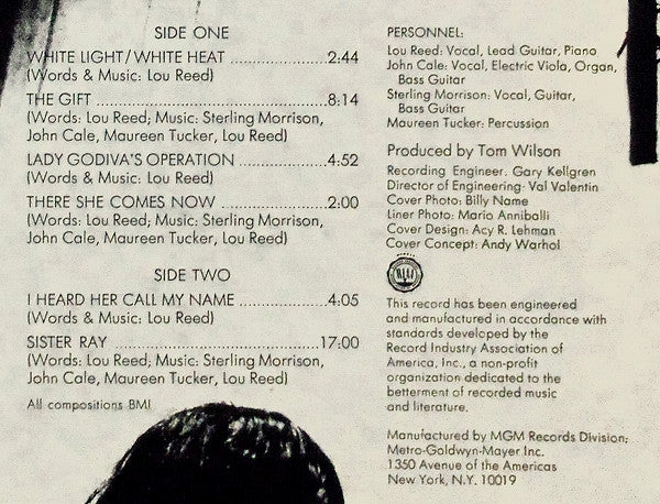 The Velvet Underground : White Light/White Heat (LP, Album, Eas)