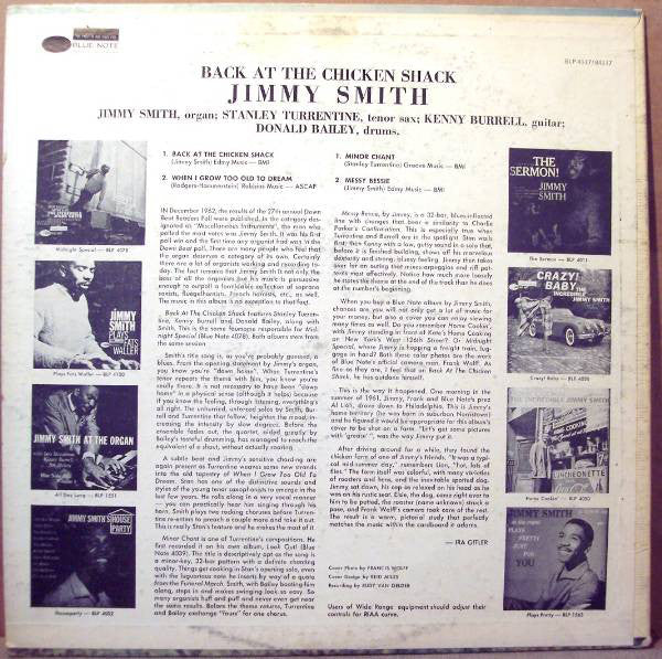 Jimmy Smith : Back At The Chicken Shack (LP, Album, RE)