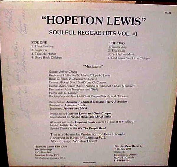 Hopeton Lewis : Think Positive : Soulful Reggae Hits Vol. 1 (LP, Album)