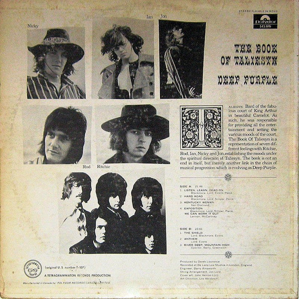 Deep Purple : The Book Of Taliesyn (LP, Album)