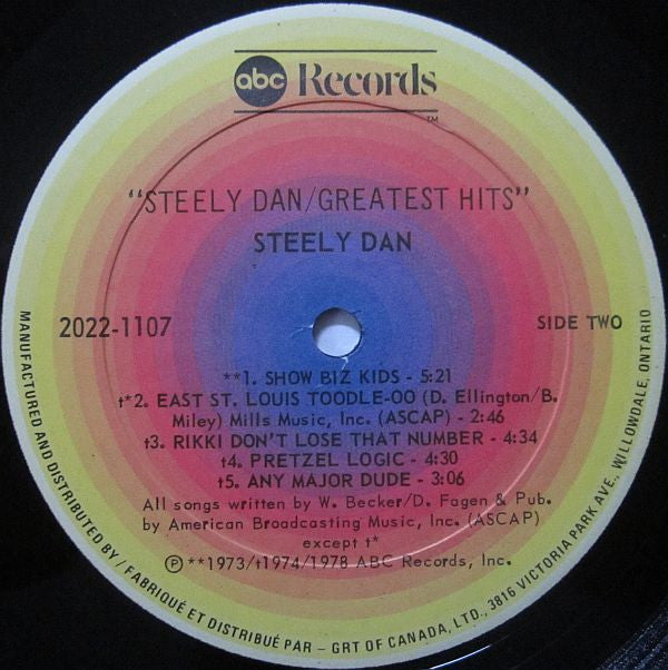 Steely Dan : Steely Dan/Greatest Hits (2xLP, Comp, Gat)