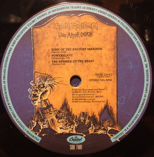Iron Maiden : Live After Death (2xLP, Album, Gat)