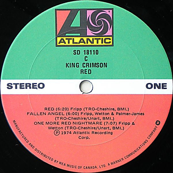King Crimson : Red (LP, Album)