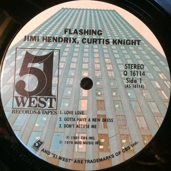 Jimi Hendrix, Curtis Knight : Flashing (The Legendary Jimi Hendrix) (LP, Album)