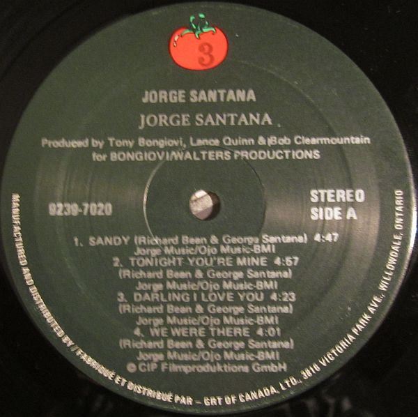 Jorge Santana : Jorge Santana (LP, Album)