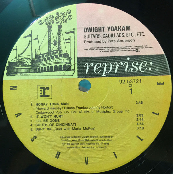 Dwight Yoakam : Guitars, Cadillacs, Etc., Etc. (LP, Album)