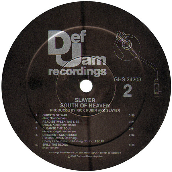 Slayer : South Of Heaven (LP, Album, Spe)