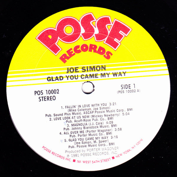 Joe Simon : Glad You Came My Way (LP, Album)