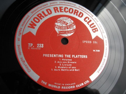 The Platters : Presenting The Platters (LP, Comp)
