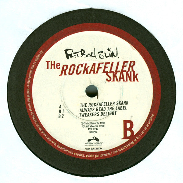 Fatboy Slim : The Rockafeller Skank (12")