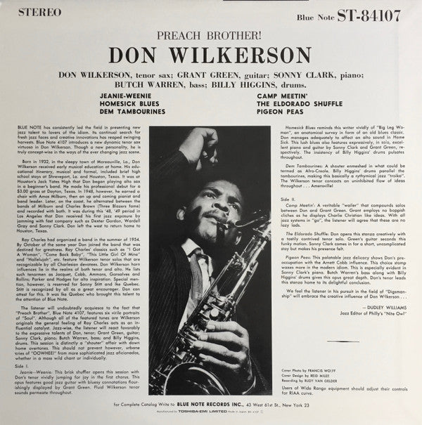 Don Wilkerson : Preach Brother! (LP, Album, Ltd, RE)