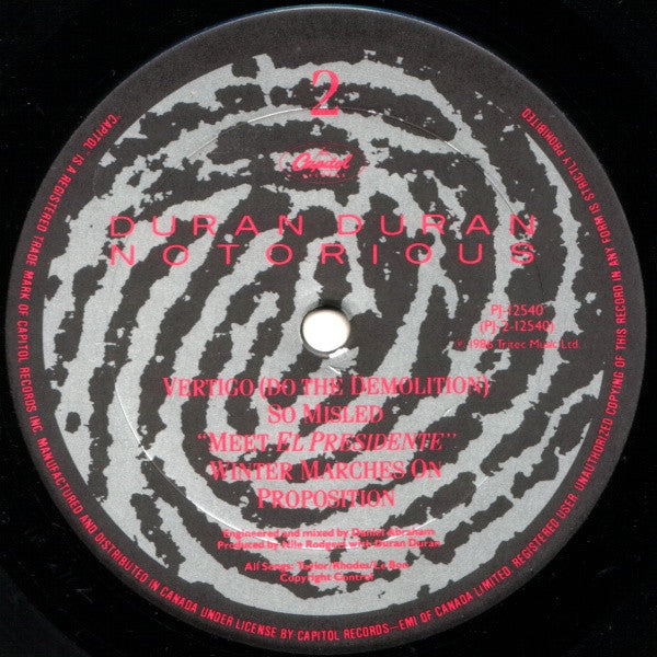 Duran Duran : Notorious (LP, Album)