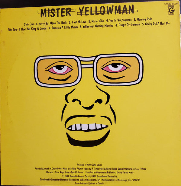 Yellowman : Mister Yellowman (LP, Album)