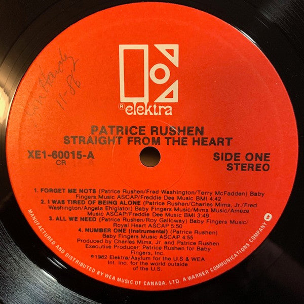 Patrice Rushen : Straight From The Heart (LP, Album)