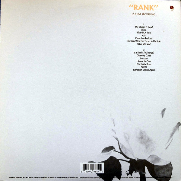 The Smiths : Rank (LP, Album, Gat)