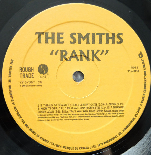 The Smiths : Rank (LP, Album, Gat)