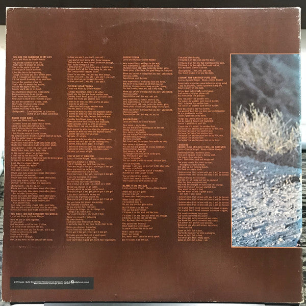 Stevie Wonder : Talking Book (LP, Album, RE, Gat)