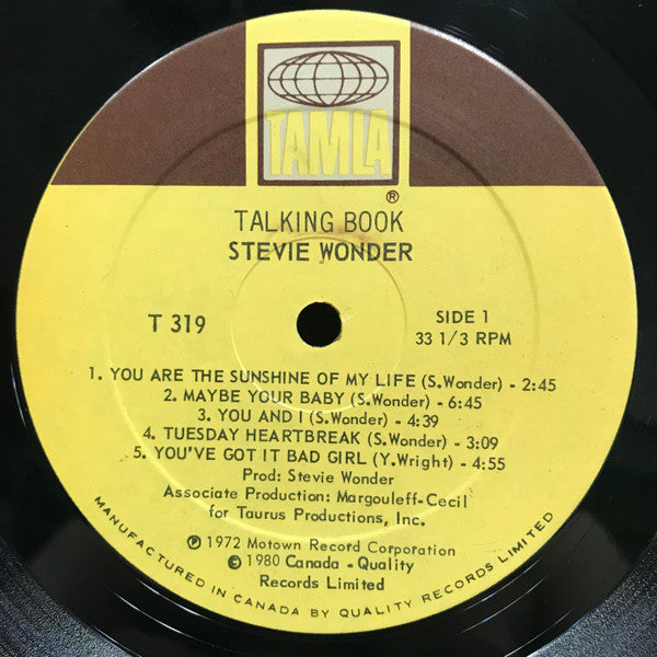Stevie Wonder : Talking Book (LP, Album, RE, Gat)