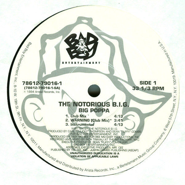 Notorious B.I.G. : Big Poppa (12", Single)