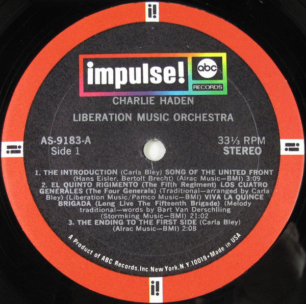 Charlie Haden : Liberation Music Orchestra (LP, Album, Gat)