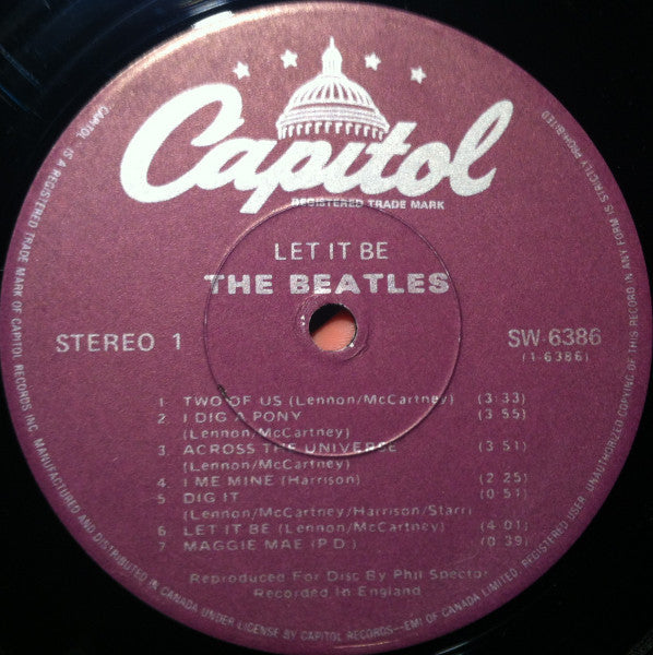 The Beatles : Let It Be (LP, Album, RE)