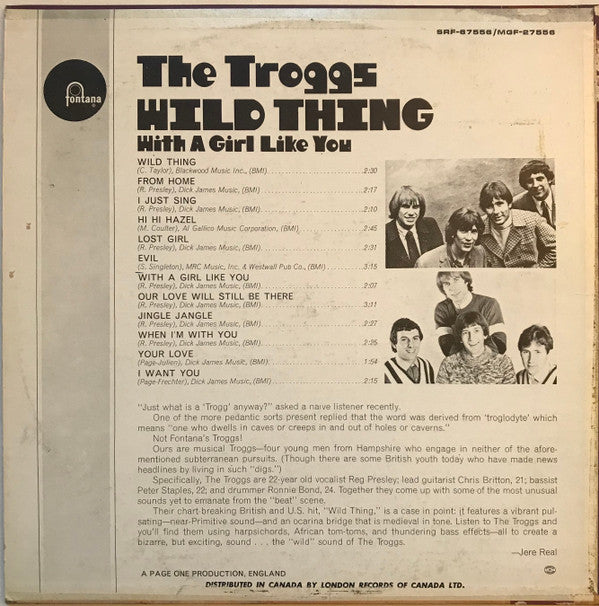 The Troggs : Wild Thing (LP, Album, Mono, Tex)