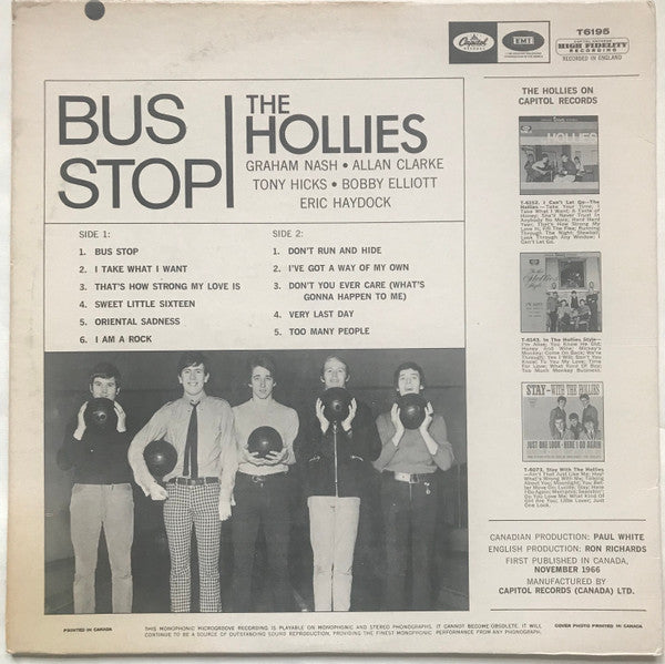 The Hollies : Bus Stop (LP, Album, Mono)