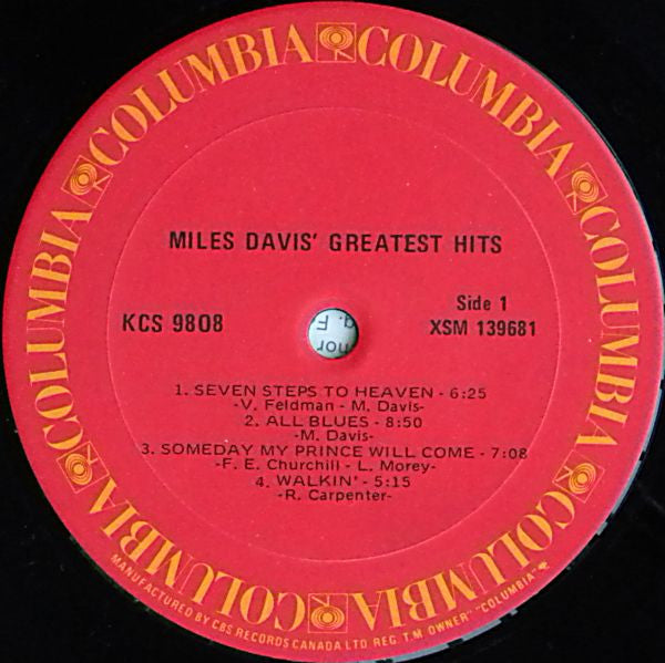 Miles Davis : Miles Davis' Greatest Hits (LP, Comp, RE)