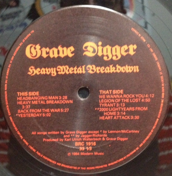 Grave Digger (2) : Heavy Metal Breakdown (LP, Album)