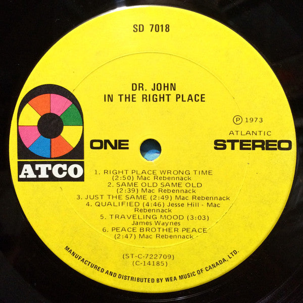 Dr. John : In The Right Place (LP, Album, Gat)