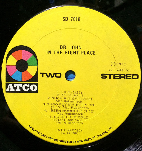 Dr. John : In The Right Place (LP, Album, Gat)