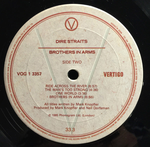 Dire Straits : Brothers In Arms (LP, Album)