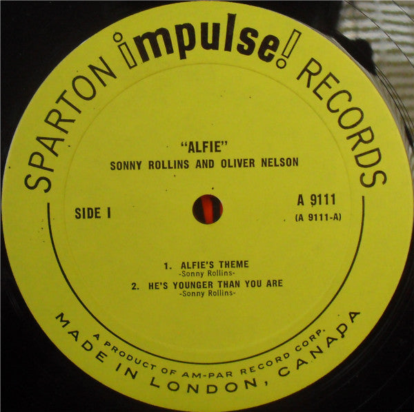 Sonny Rollins : Original Music From The Score "Alfie" (LP, Mono, Gat)