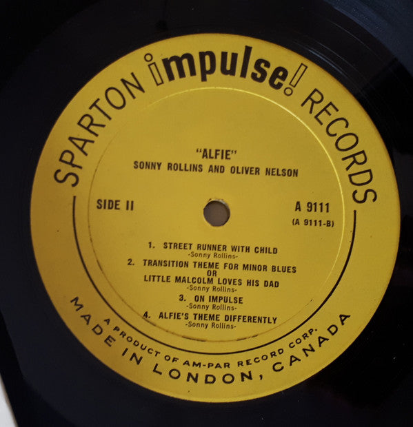 Sonny Rollins : Original Music From The Score "Alfie" (LP, Mono, Gat)