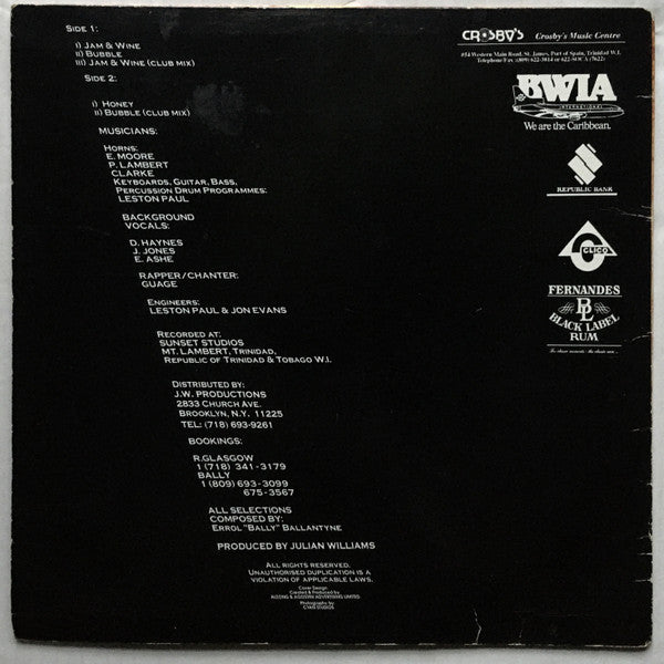 Bally's* : Honey (LP)