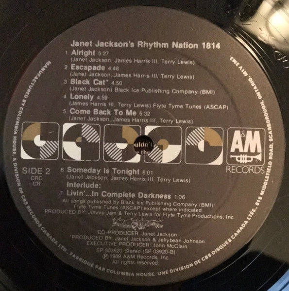 Janet Jackson : Rhythm Nation 1814 (LP, Album, Club)