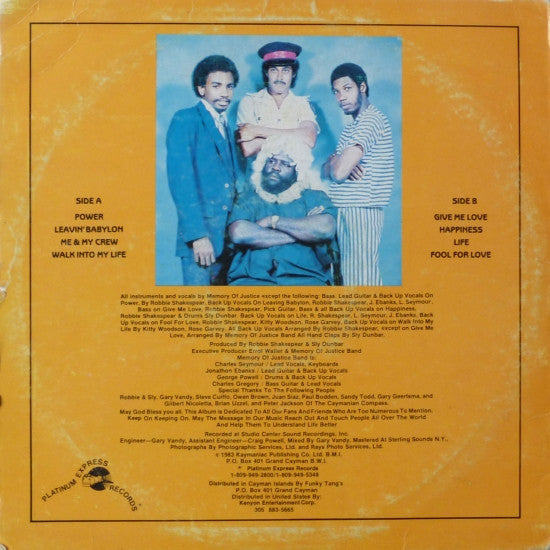 Memory Of Justice Band : Mash Down Babylon (LP, Album)