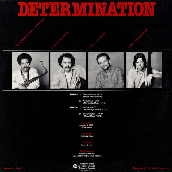 Michael Stuart Keith Blackley Quartet : Determination (LP)