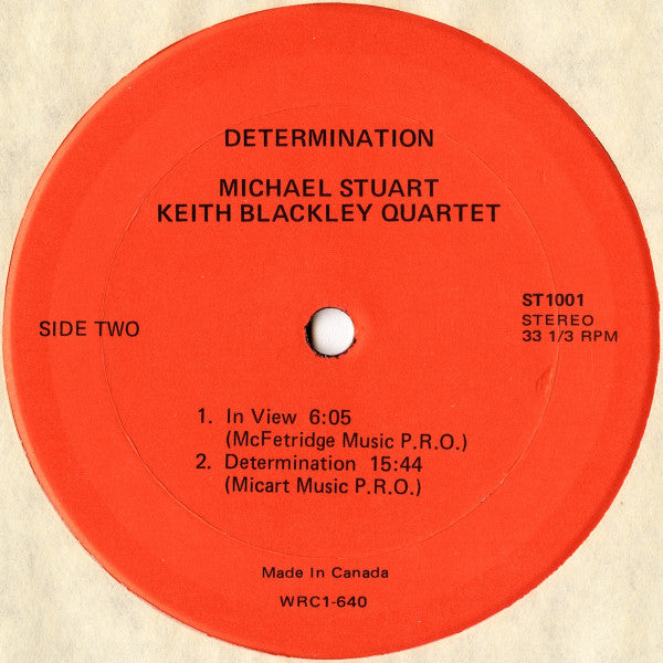 Michael Stuart Keith Blackley Quartet : Determination (LP)