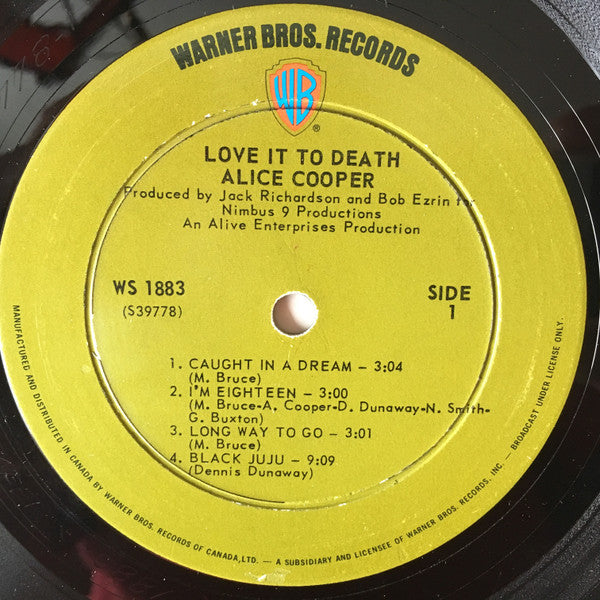 Alice Cooper : Love It To Death (LP, Album, Gat)