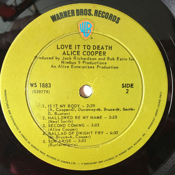 Alice Cooper : Love It To Death (LP, Album, Gat)