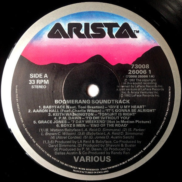 Various : Boomerang (Original Soundtrack Album) (LP, Comp)